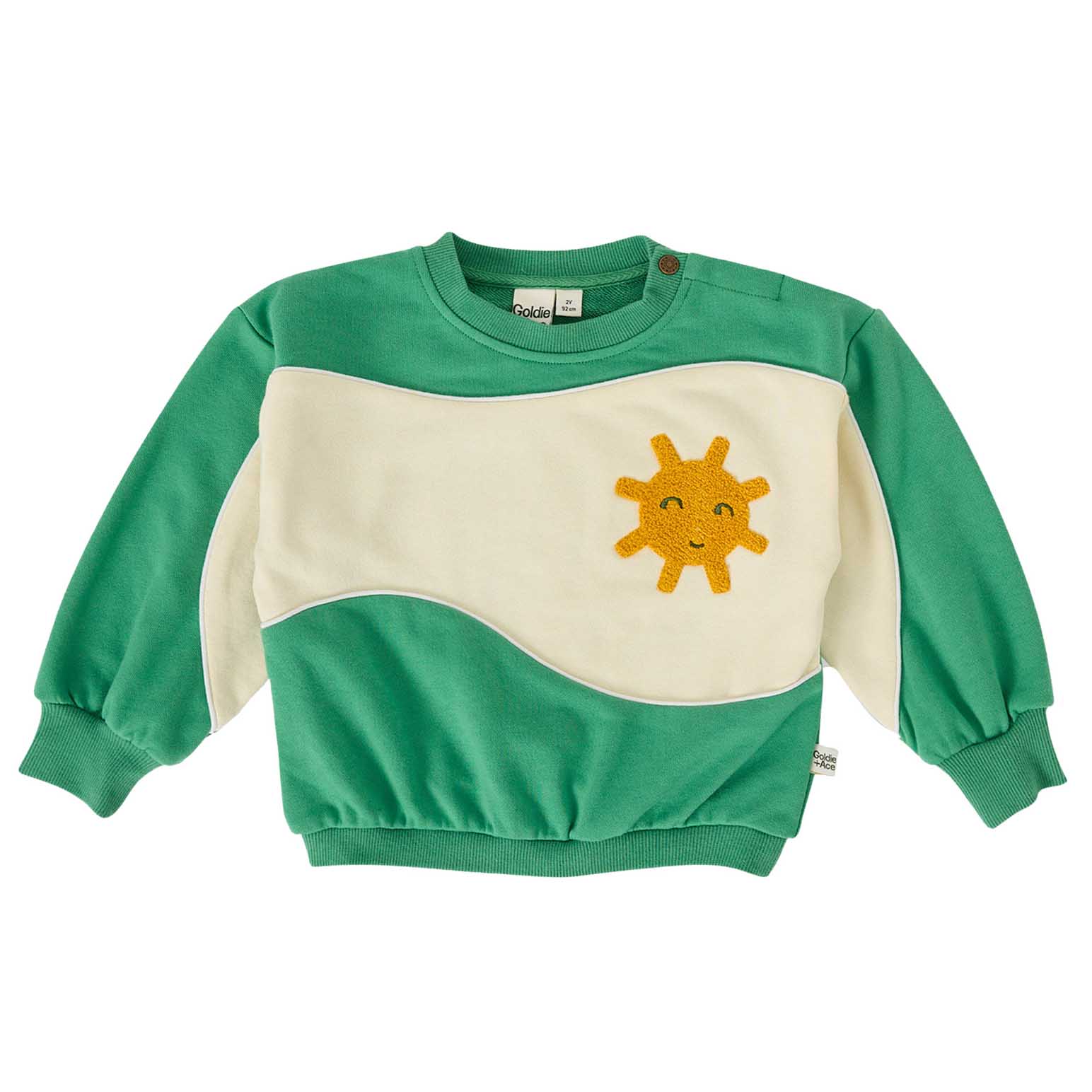Goldie + Ace Sunshine Piped Panel Sweatshirt 6M-2Y